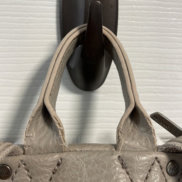 Matt & Nat vegan leather mini gray beige backpack - Picture 6 of 16